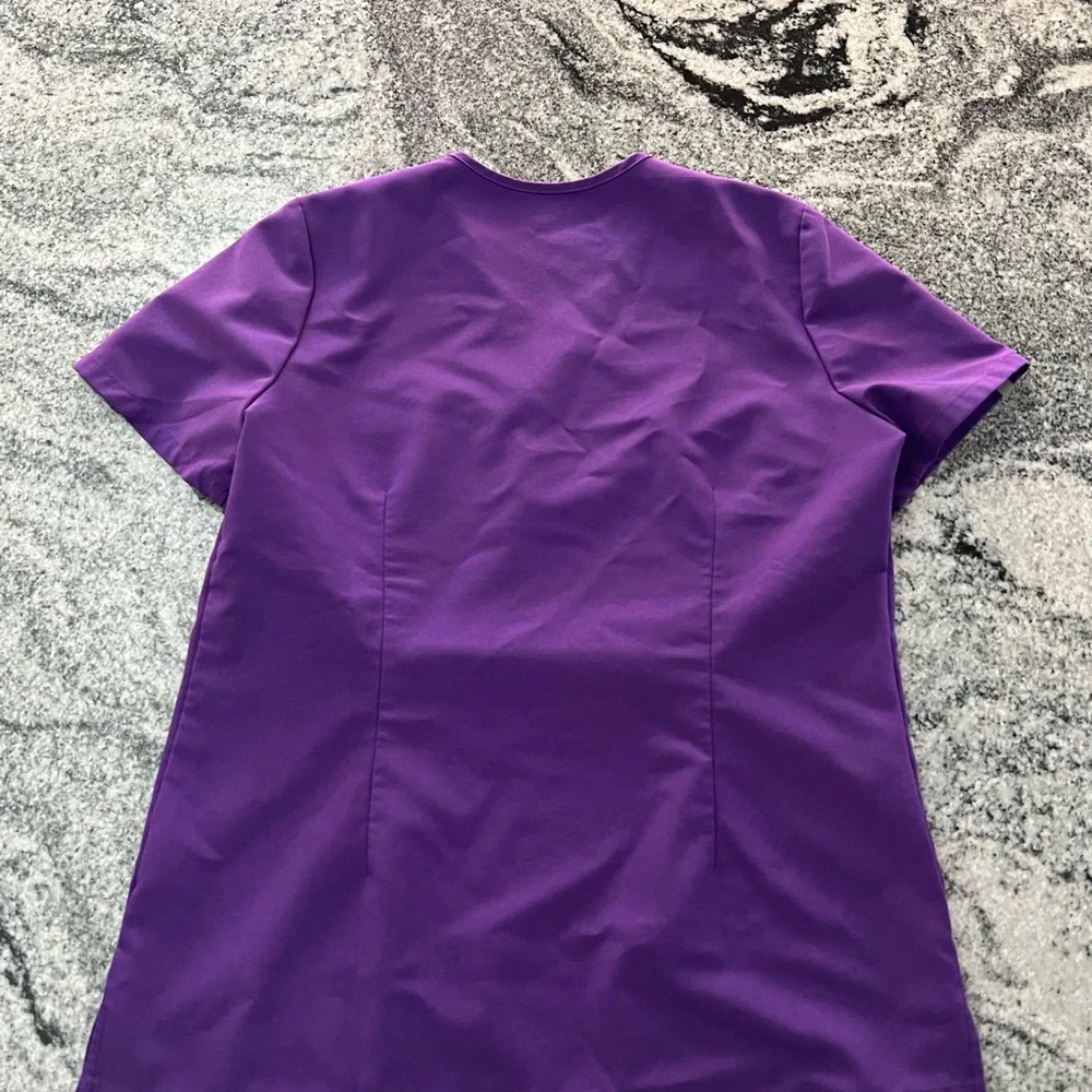 Figs Women's Purple Scrub Top - Picture 4 of 8